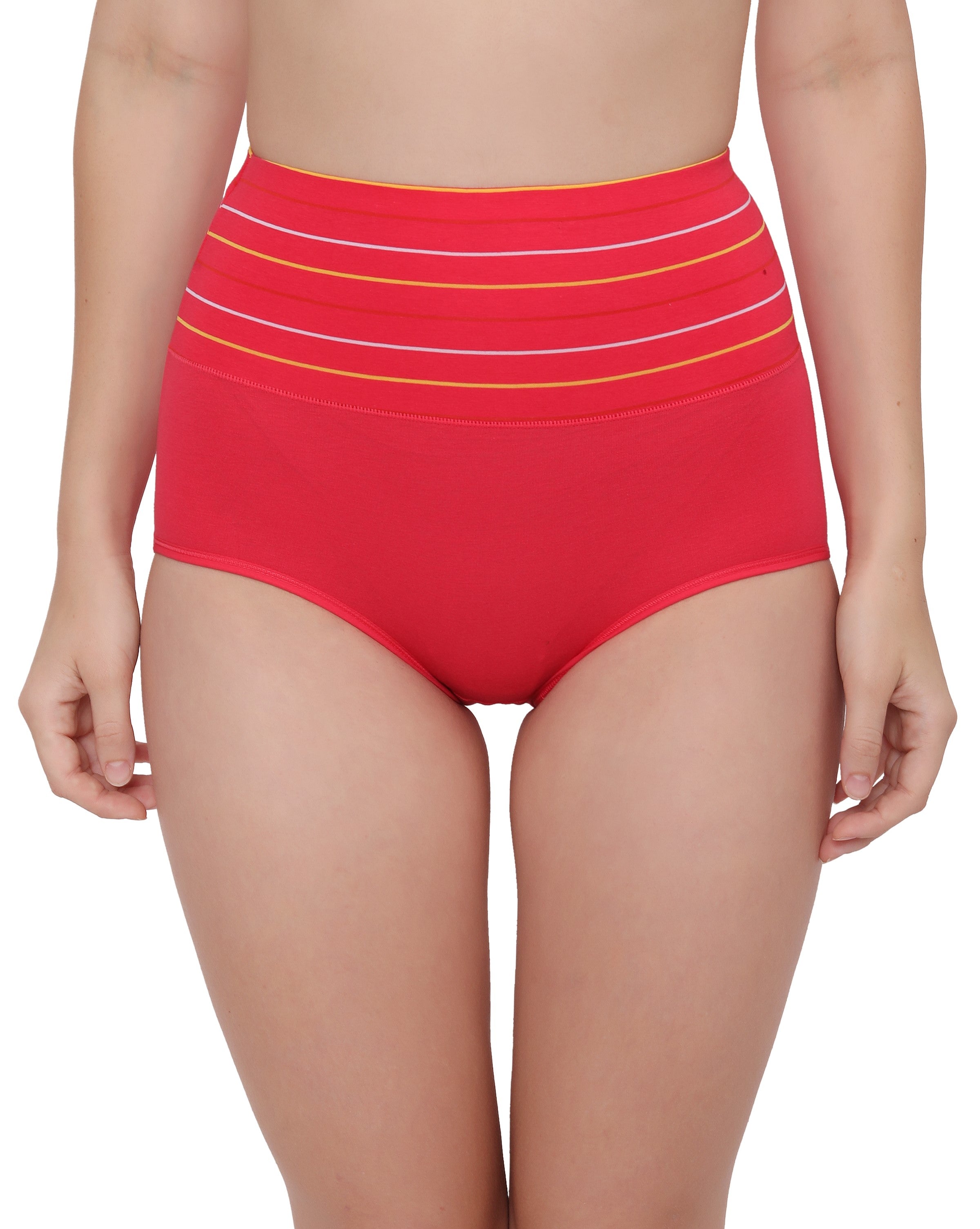 Poftik   Women's Multicolor Women's Cotton High Waist Full Coverage Tummy Tucker Panty, Pack Of 1