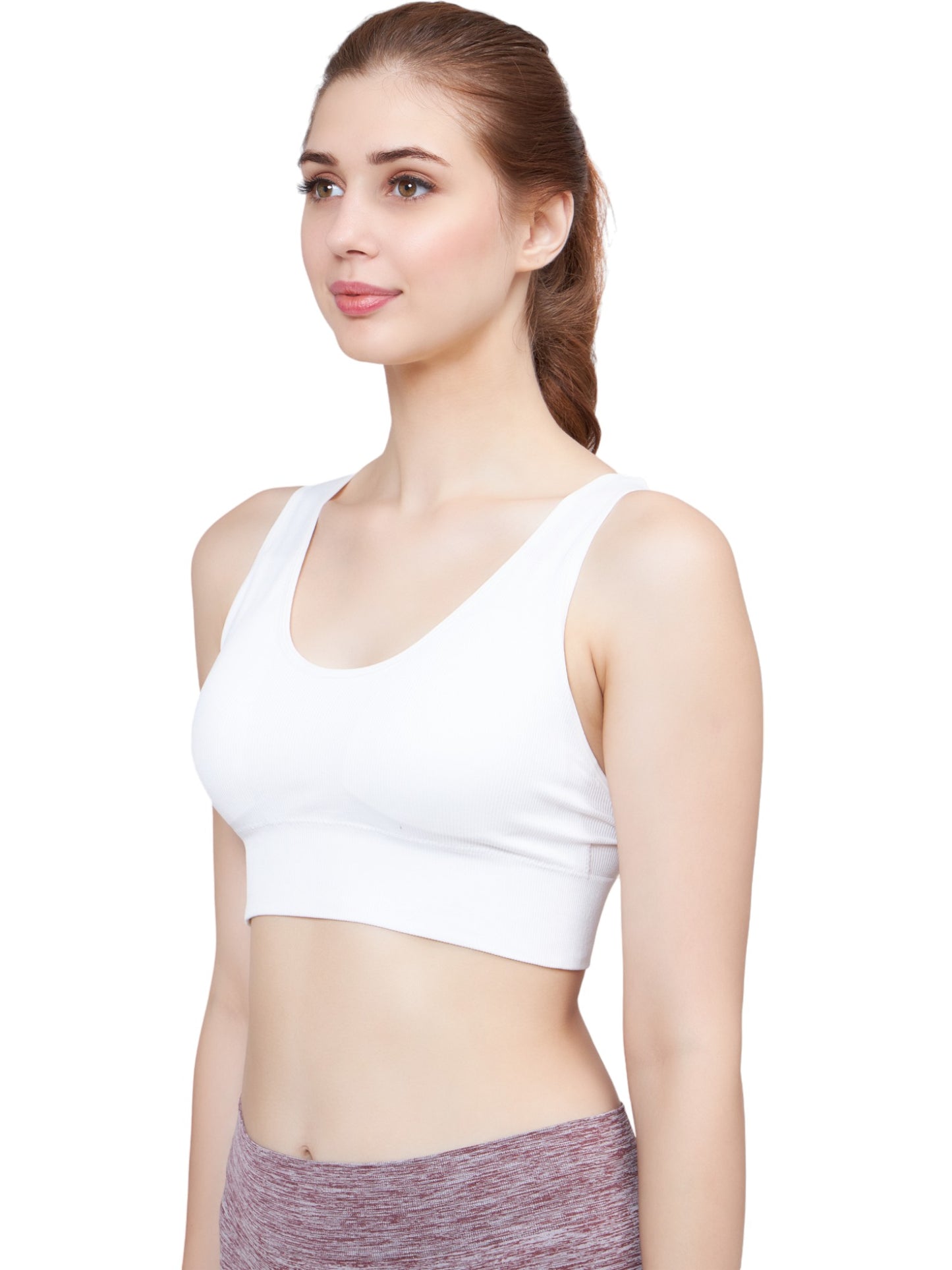 Women's Padded Cross Back Medium Support Sports Bra